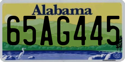 AL license plate 65AG445