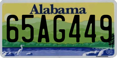 AL license plate 65AG449