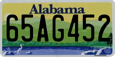 AL license plate 65AG452