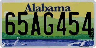 AL license plate 65AG454