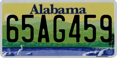 AL license plate 65AG459