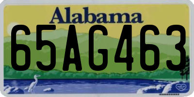 AL license plate 65AG463