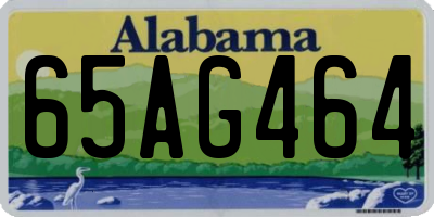 AL license plate 65AG464