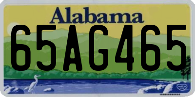 AL license plate 65AG465