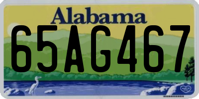 AL license plate 65AG467