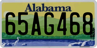 AL license plate 65AG468