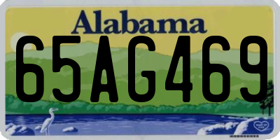 AL license plate 65AG469
