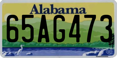 AL license plate 65AG473