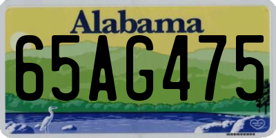 AL license plate 65AG475