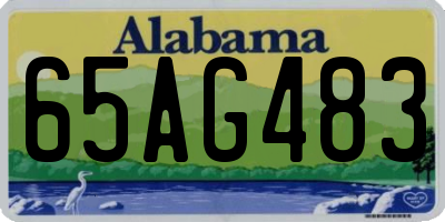AL license plate 65AG483