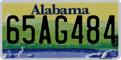 AL license plate 65AG484