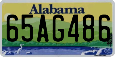 AL license plate 65AG486