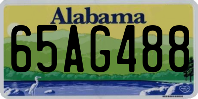 AL license plate 65AG488