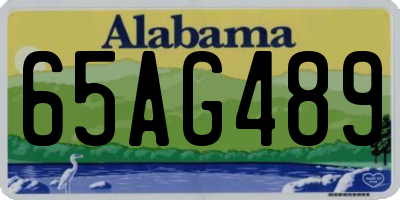 AL license plate 65AG489