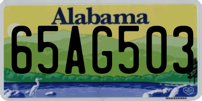 AL license plate 65AG503