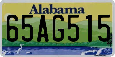 AL license plate 65AG515