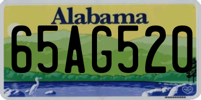 AL license plate 65AG520