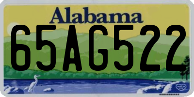 AL license plate 65AG522