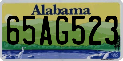 AL license plate 65AG523