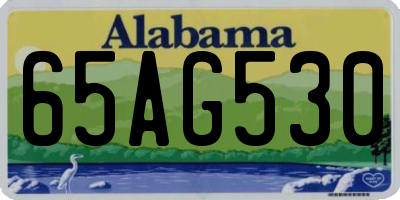 AL license plate 65AG530