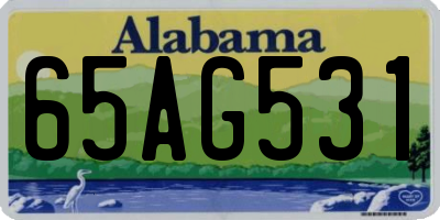 AL license plate 65AG531