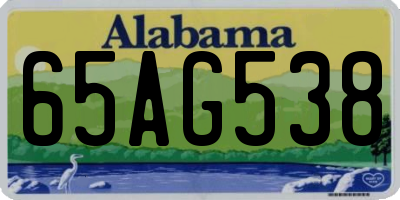 AL license plate 65AG538