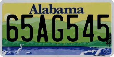 AL license plate 65AG545