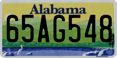 AL license plate 65AG548