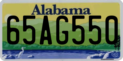 AL license plate 65AG550