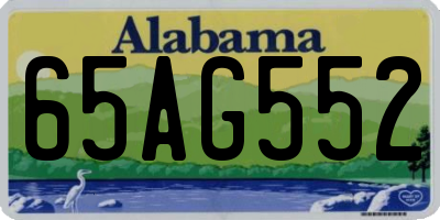 AL license plate 65AG552