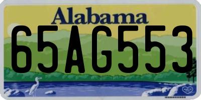 AL license plate 65AG553
