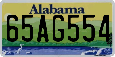 AL license plate 65AG554