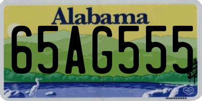 AL license plate 65AG555