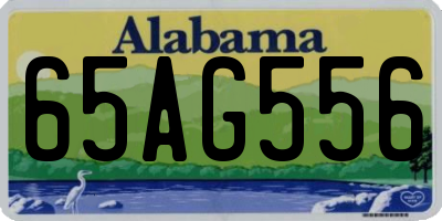 AL license plate 65AG556