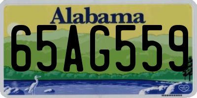 AL license plate 65AG559