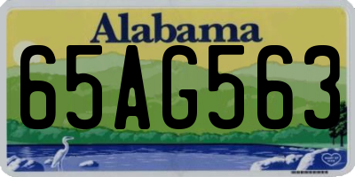 AL license plate 65AG563