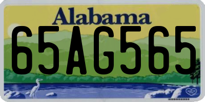 AL license plate 65AG565
