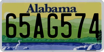AL license plate 65AG574