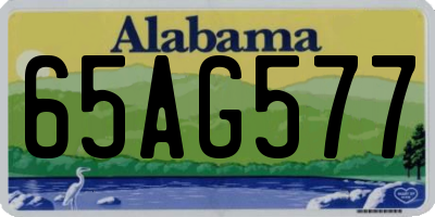 AL license plate 65AG577