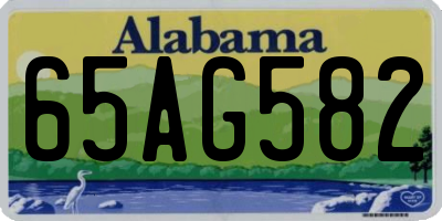 AL license plate 65AG582