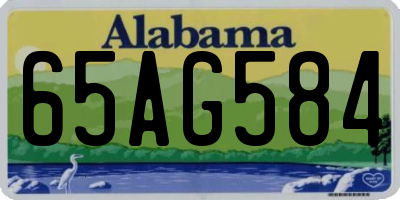 AL license plate 65AG584