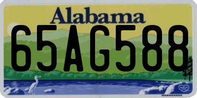 AL license plate 65AG588