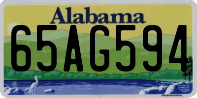AL license plate 65AG594