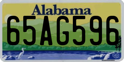 AL license plate 65AG596