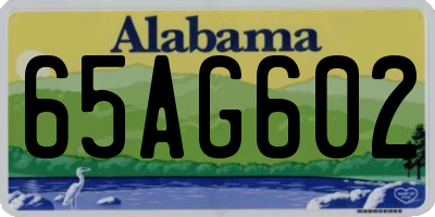 AL license plate 65AG602