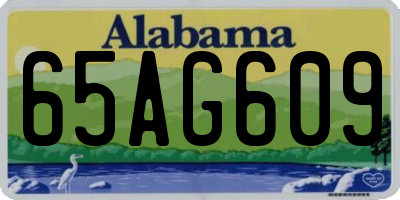 AL license plate 65AG609