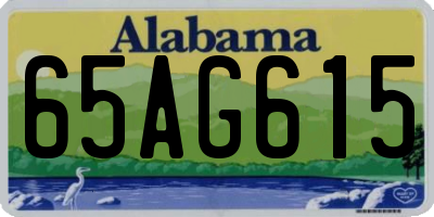 AL license plate 65AG615