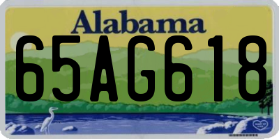 AL license plate 65AG618