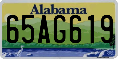 AL license plate 65AG619