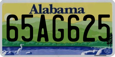 AL license plate 65AG625